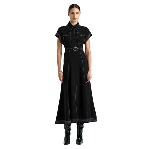 Cue Top Stitched Midi Dress